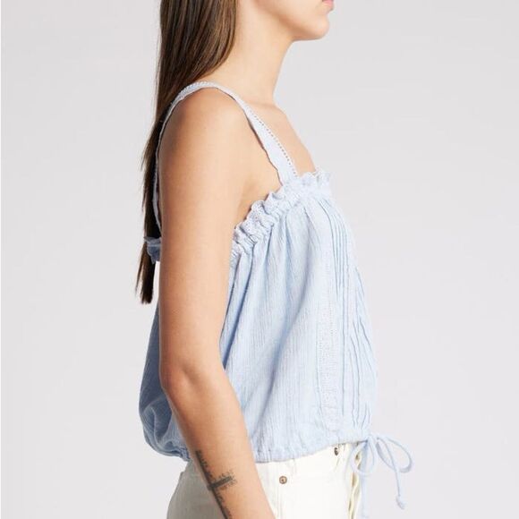 Free People NWT Because of You Tank in Light Blue Size Small - Picture 8 of 13